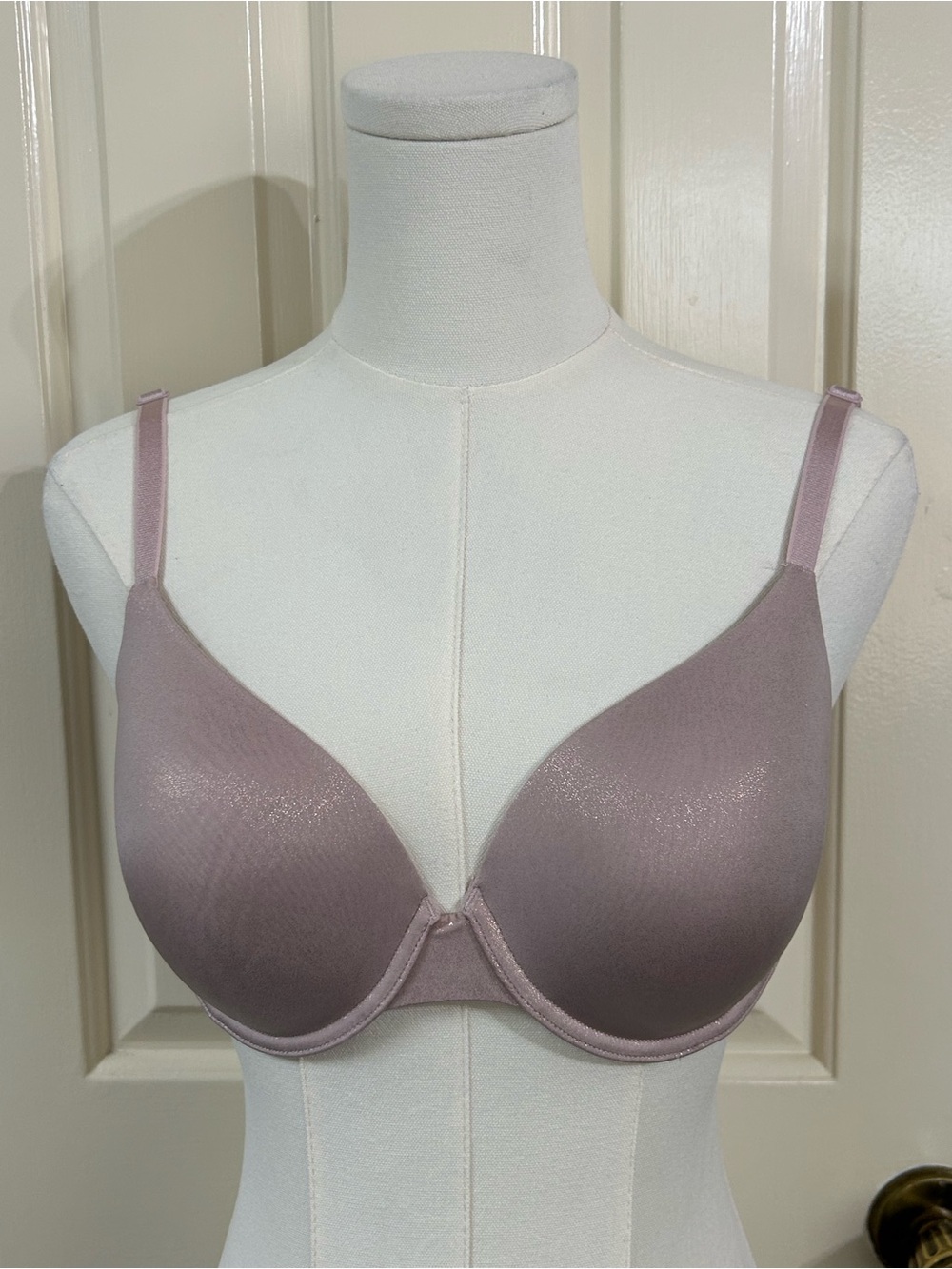 Victoria's Secret Uplift Semi Demi Pink Shimmer Underwire Bra 32DD